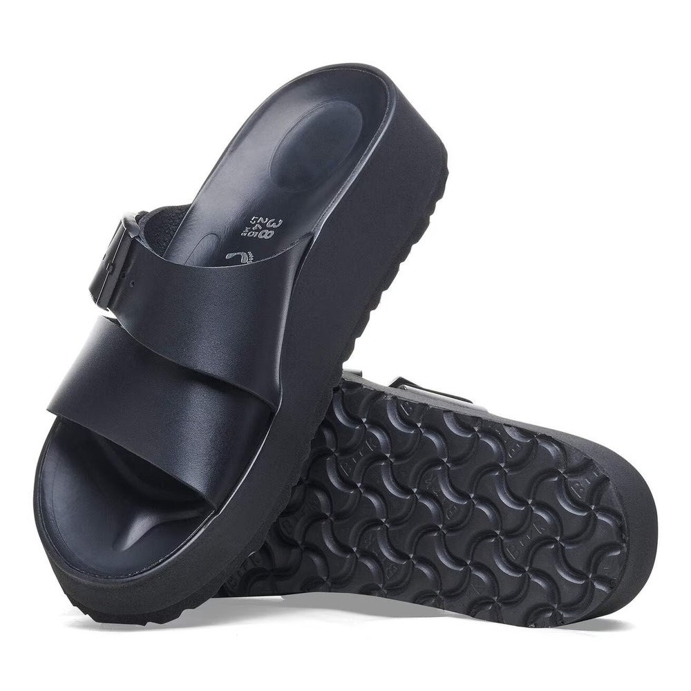BIRKENSTOCK Papillio Almina Womens Sz EU 38 US 7 Narrow Black Platform Sandals